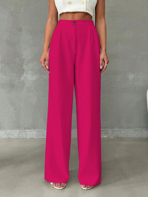 METRONAUT Regular Fit Women Pink Trousers