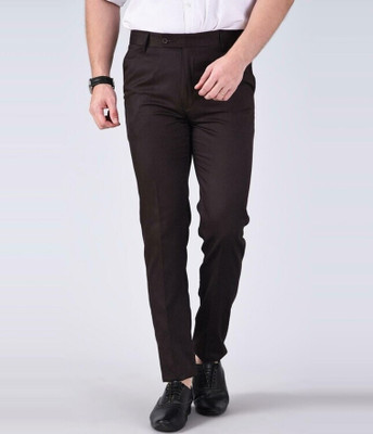 The DS Regular Fit Men Brown Trousers