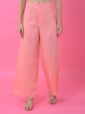 CRIMSOUNE CLUB Loose Fit Women Pink Trousers