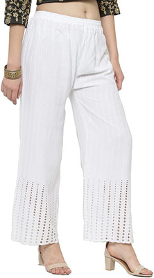 HouseOfCommon Relaxed Women White Trousers