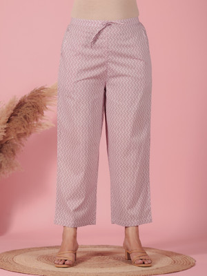 Aramya Comfort Fit Women Purple Trousers