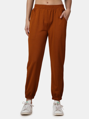 POPWINGS Relaxed Women Orange Trousers