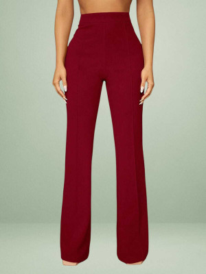 Anitafashion Comfort Fit Women Maroon Trousers