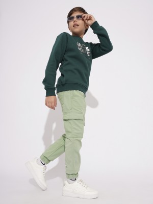 Jack & Jones Junior Regular Fit Boys Light Green Trousers