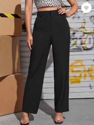 BELSHY Regular Fit Women Black Trousers