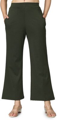 AAPRE Regular Fit Women Green Trousers