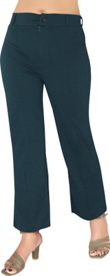 Fashion Bazaar Straight Fit Women Green Trousers