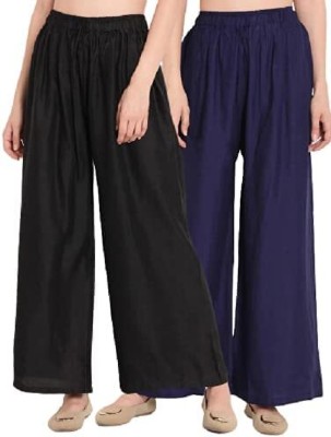 KBNBJ Regular Fit Women Black, Blue Trousers