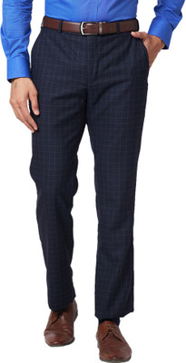 PARK AVENUE Regular Fit Men Blue Trousers