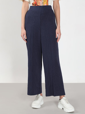VERO MODA Flared Women Dark Blue Trousers