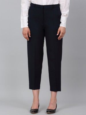 CANTABIL Regular Fit Women Dark Blue Trousers