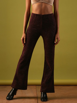 Globus Regular Fit Women Purple Trousers