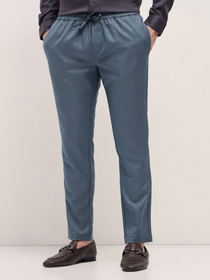 THE BEAR HOUSE Slim Fit Men Blue Trousers