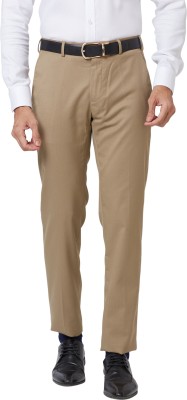 Raymond Slim Fit Men Beige Trousers