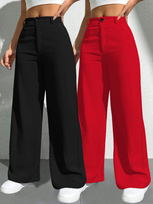 CILIMILI Relaxed Women Black Trousers