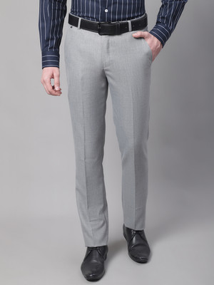 CANTABIL Regular Fit Men Grey Trousers