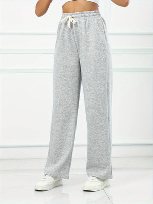 Dockstreet Loose Fit Women Grey Trousers