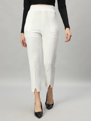 Ezuz Regular Fit Women White Trousers