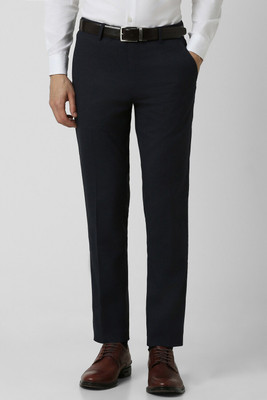 PETER ENGLAND Slim Fit Men Black Trousers