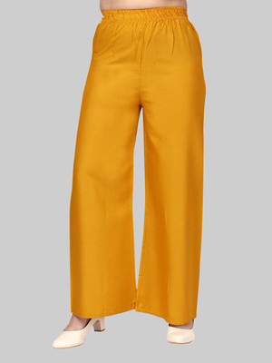 Aarika Regular Fit Girls Yellow Trousers