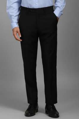 LOUIS PHILIPPE Slim Fit Men Black Trousers