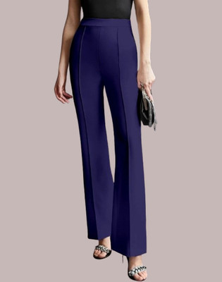 HouseOfCommon Regular Fit Women Light Blue Trousers
