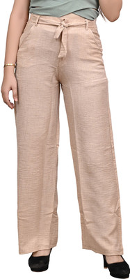 STELLACORP Relaxed Women Beige Trousers