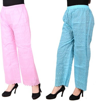 ANTRUE Regular Fit, Relaxed Women Blue, Pink Trousers