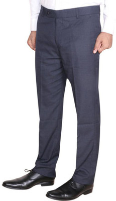 IndiWeaves Regular Fit Men Light Blue Trousers