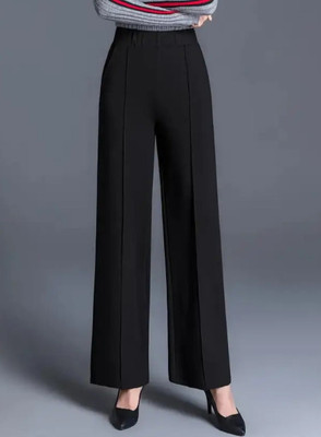 Swizz Relaxed Women Black Trousers