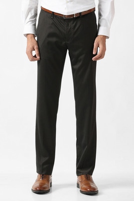 VAN HEUSEN Slim Fit Men Brown Trousers
