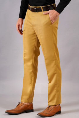 KIPEKEE Regular Fit Men Khaki Trousers