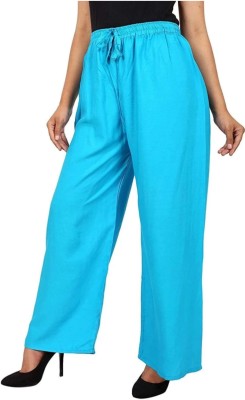 Garima Fashion Relaxed, Regular Fit, Flared Women Light Blue Trousers