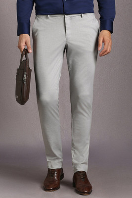 LOUIS PHILIPPE Regular Fit Men Grey Trousers