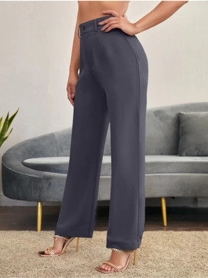 YOZO Regular Fit Women Grey Trousers