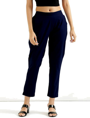 MODACasa Regular Fit Women Dark Blue Trousers