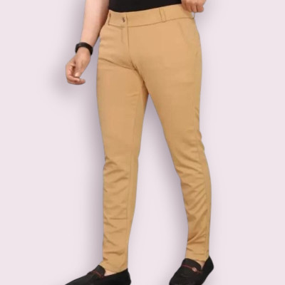 ISUEL FAB Slim Fit Men Black Trousers