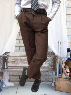 Abhima Regular Fit Boys & Girls Brown Trousers