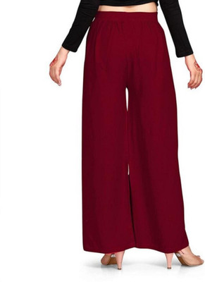 ABCD Relaxed Women Maroon Trousers