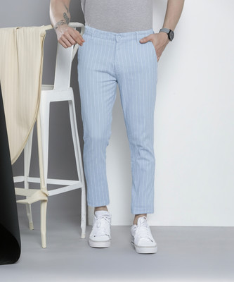 The Indian Garage Co. Slim Fit Men Blue Trousers