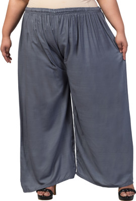 Vizcon Loose Fit Women Grey Trousers