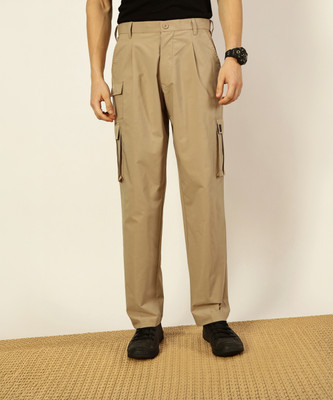 THOMAS SCOTT Loose Fit Men Beige Trousers