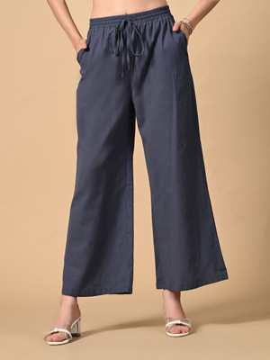ADRIANA Regular Fit Women Grey Trousers