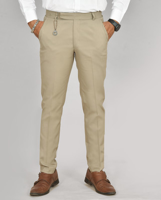 JOE & JOHN Regular Fit Men Khaki Trousers