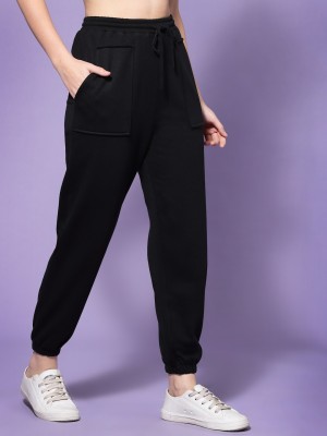 KASSUALLY Regular Fit Women Black Trousers