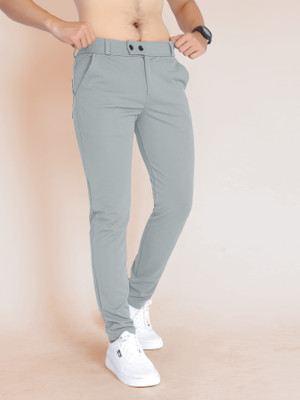 Tip Top Regular Fit Men Silver Trousers