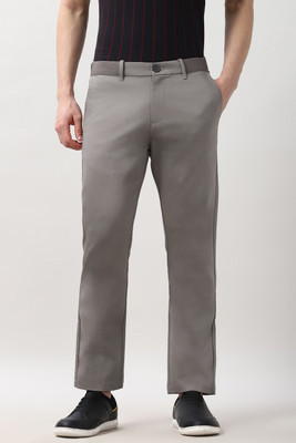 PETER ENGLAND Slim Fit Men Grey Trousers