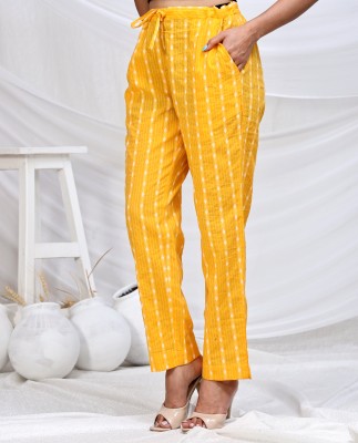 Gelyna Regular Fit Women Yellow Trousers