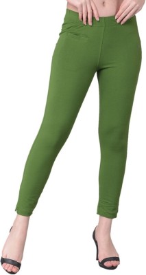 Comfort Lady Regular Fit Women Light Green Trousers