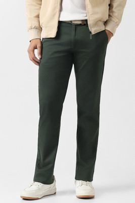VAN HEUSEN Slim Fit Men Green Trousers